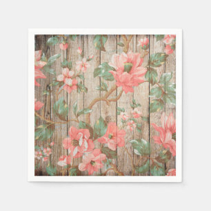O primavera rústico floresce guardanapo de papel