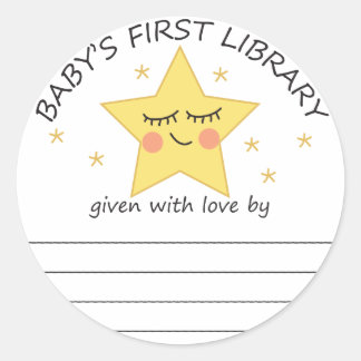 O primeiro adesivo da biblioteca do Star baby