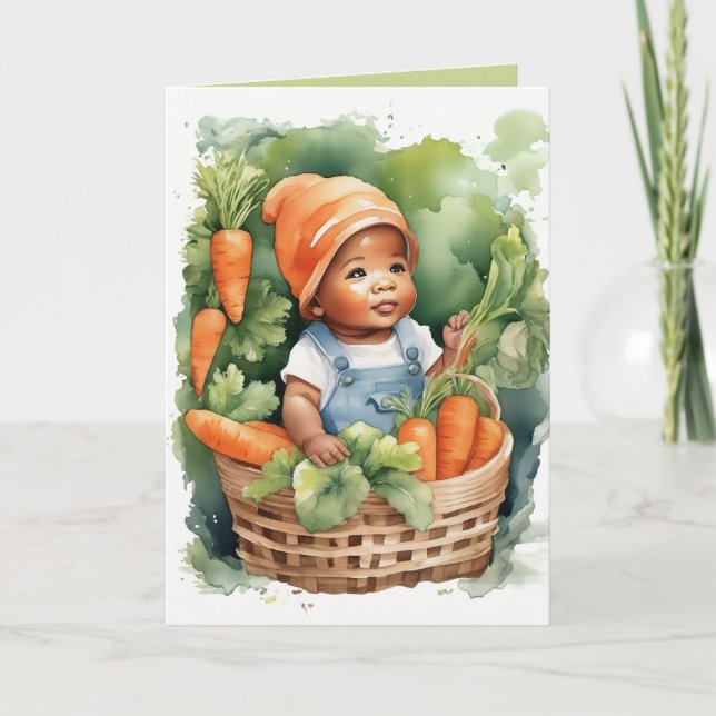 O primeiro ano de Little Sprout - Convite de anive (Frente)