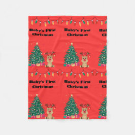 O primeiro cobertor de Natal do bebê