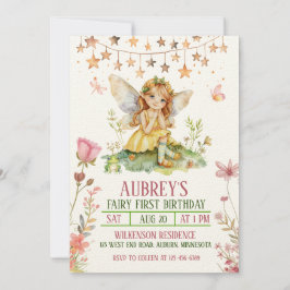 O Primeiro Convite De Aniversário Da Fada Floresta