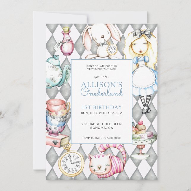 O Primeiro Convite de Aniversário da OneDerland Gi (Frente)