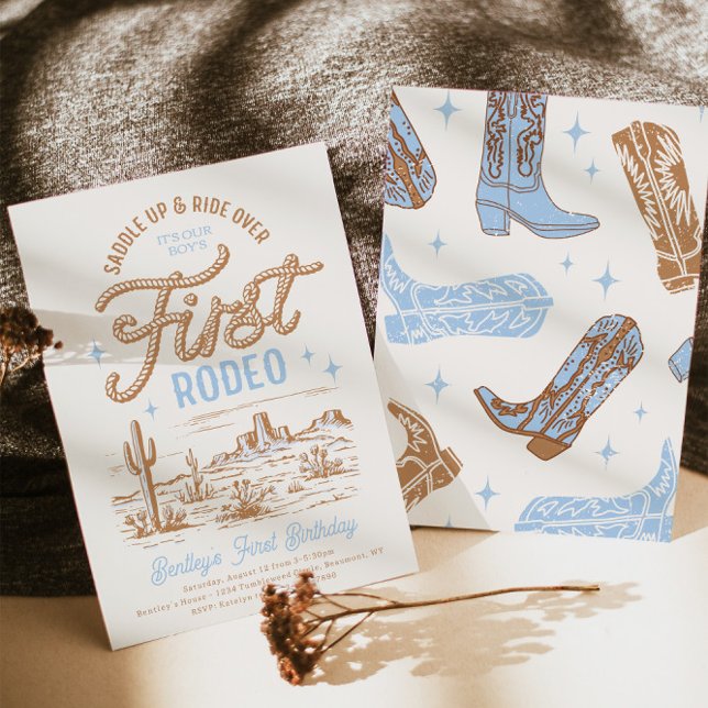 O Primeiro Convite de Aniversário Rodeio do Menino (Criador carregado)