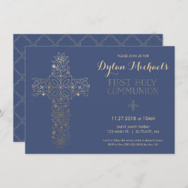 O primeiro convite do comunhão santamente, cruz