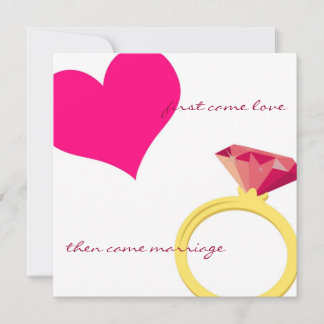 O PRIMEIRO FOI Convite cor-de-rosa-amor