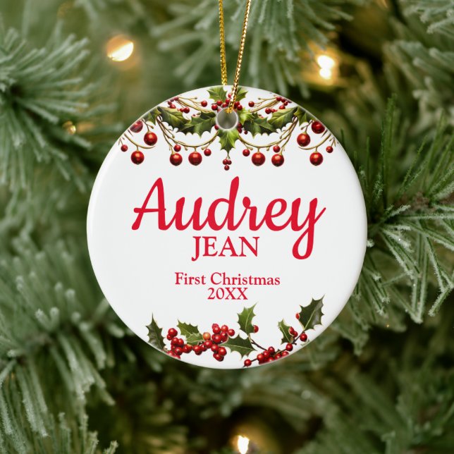 O Primeiro Ornamento da Árvore de Natal do Bebê (Árvore)