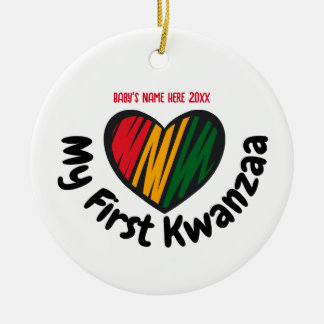 O primeiro ornamento de Kwanzaa do bebê