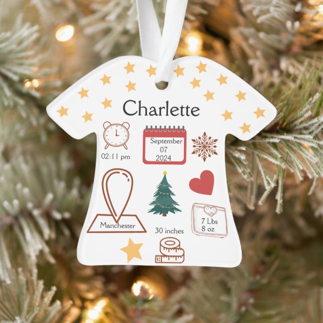 O Primeiro Ornamento de Natal do Bebê, Criança 1ru (Árvore)