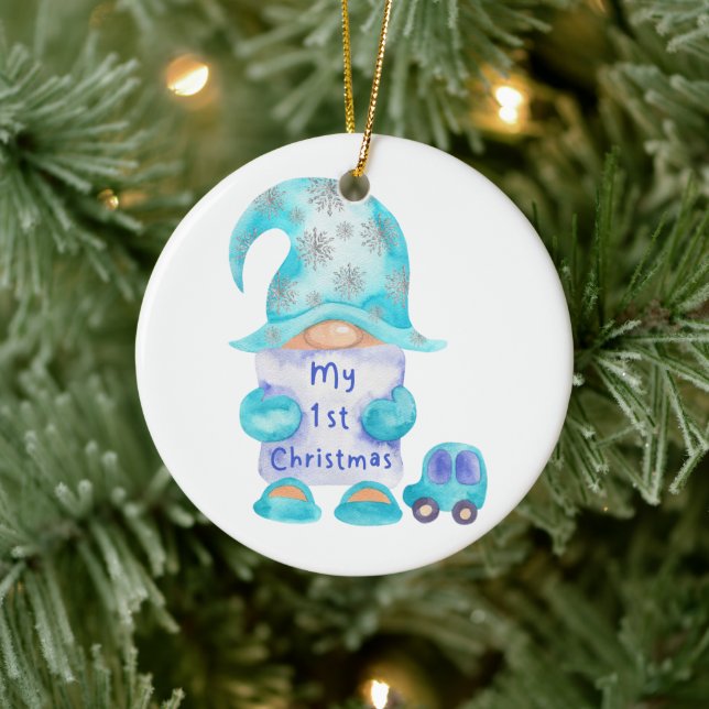 O Primeiro Ornamento Gnomo de Natal do Bebê (Árvore)