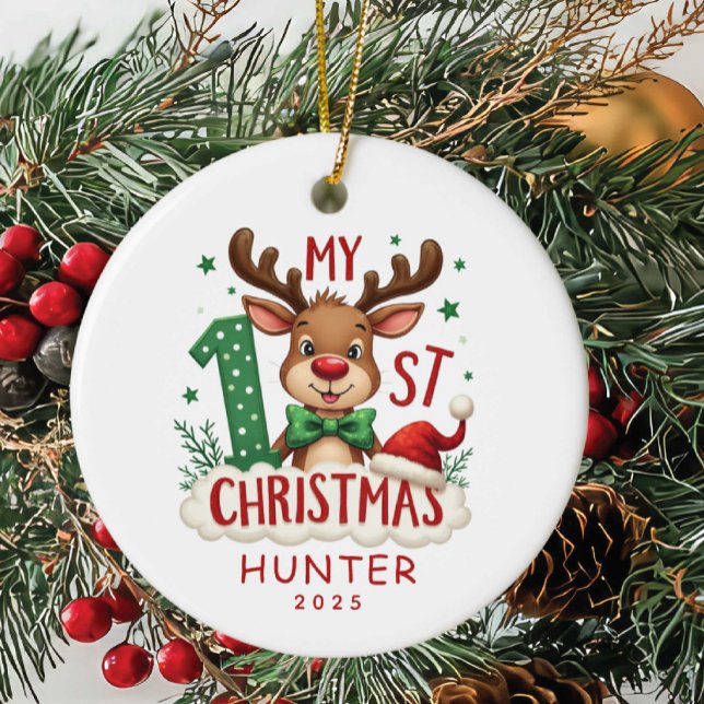 O primeiro ornamento personalizado de Natal do beb (Criador carregado)