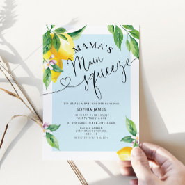 O principal convite para chá de fraldas de limão a