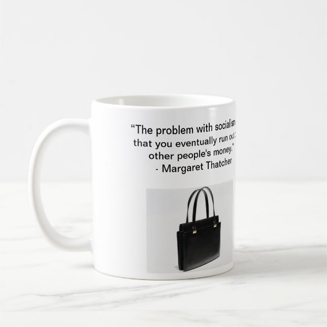 O problema com socialismo - Sra. Thatcher Caneca (Esquerda)
