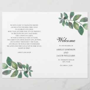 O programa de casamento de verão dobrou. Folhas ve