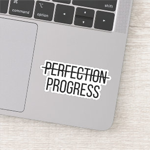 O Progresso não é Perfeição do Adesivo Motivac