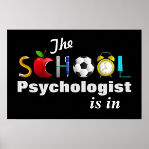 O psicólogo da escola está no poster