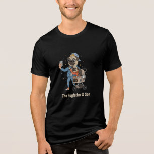 O Pugfather & Filho Foto Engraçada de Pai Pug e