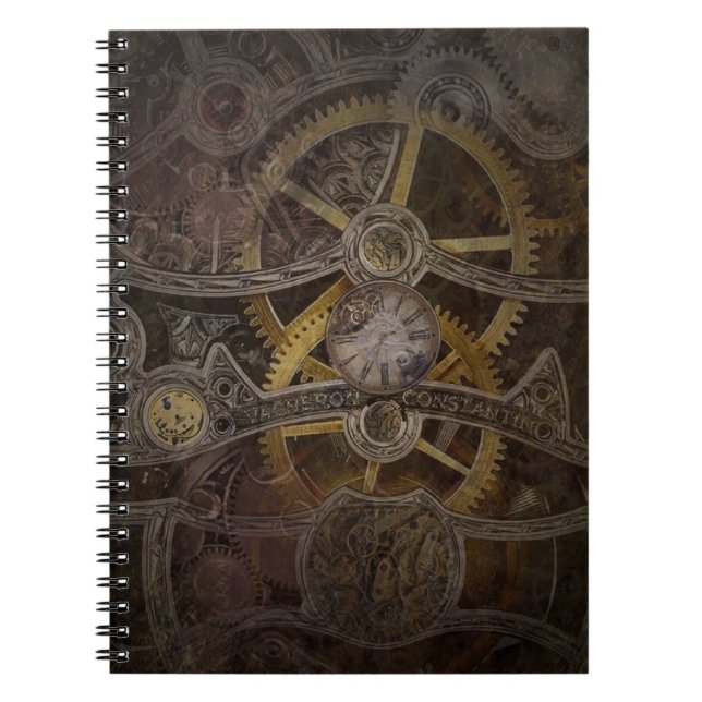 O pulso de disparo de Steampunk alinha o caderno (Frente)