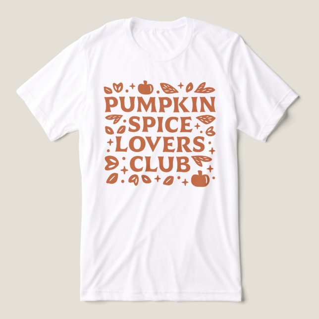 O Pumpkin Spice Lovers Club (Design frontal)