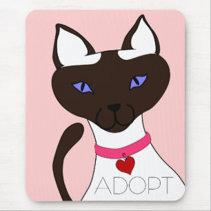 O purr-fect Moira ADOTA Mousepad cor-de-rosa