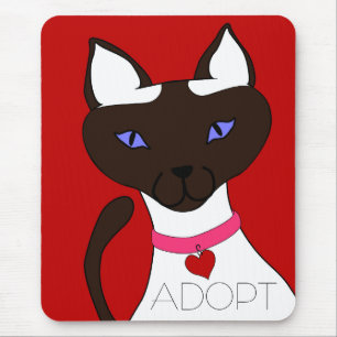 O purr-fect Moira ADOTA Mousepad vermelho