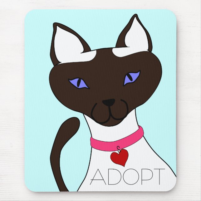O purr-fect Moira ADOTA o Aqua Mousepad (Frente)