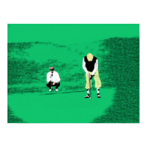 O Putt - Impressão de Arte de Golfe Original