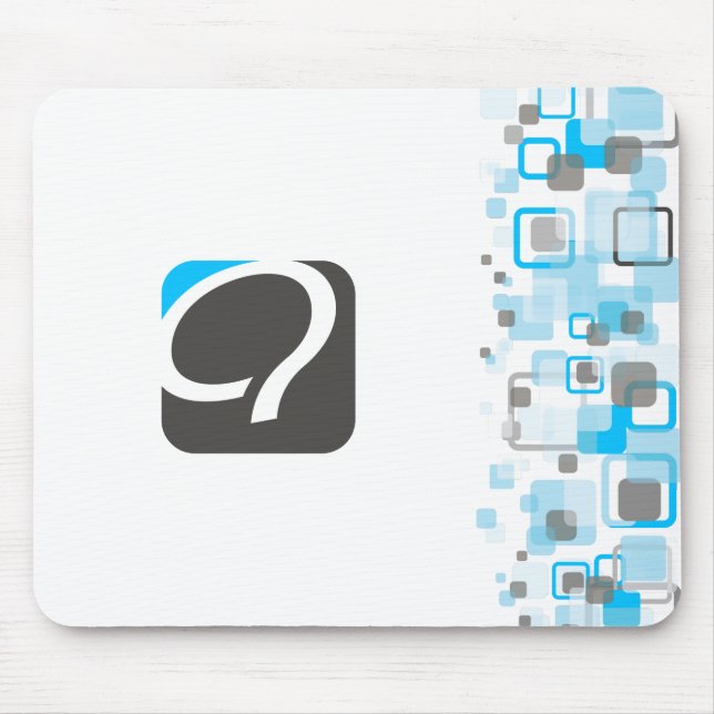 O Q Mousepad - azul de Quaero (Frente)