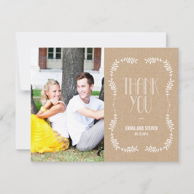 O Quadro Deixa O Artesanato De Cartões de agradeci (Frente)