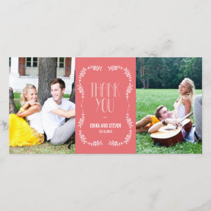 O Quadro Deixa O Casamento Obrigado Cartões Salmão