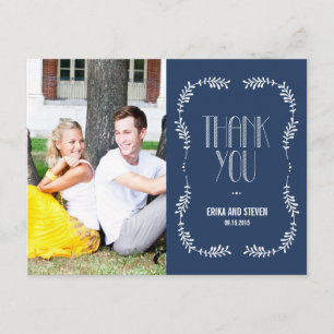 O Quadro Deixa O Marinho De Cartões de agradecimen