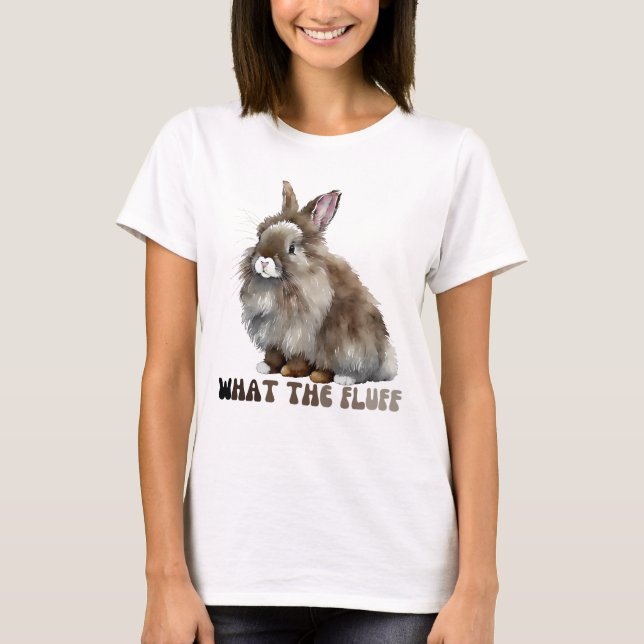 O Que A Camiseta Fluff Lionhead Rabbit T (Frente)