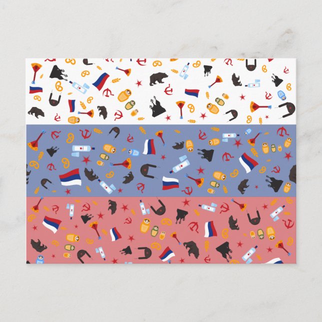 O que a Rússia é famosa pelos ícones nos cartões p (Frente)