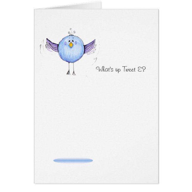 O que é acima do cartão de E. Doodle do Tweet (Frente)