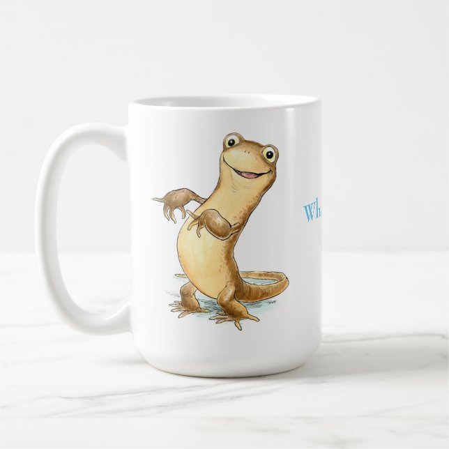 "O que é newt?" Caneca da salamandra (Esquerda)