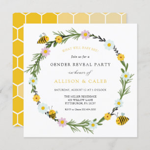 O que é que o bebê Sexo de Abelhas fará convite