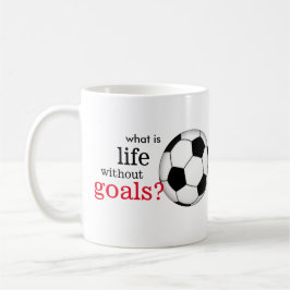 O que é vida sem a caneca do futebol dos objetivos