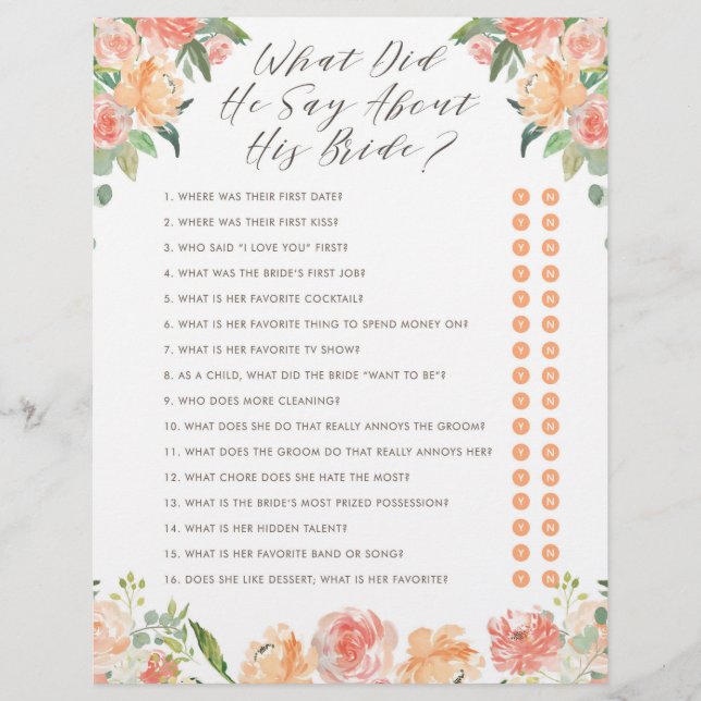 O que ele disse sobre a noiva Jogo da Chave de Fes (Frente)