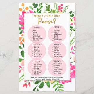 O que está na sua bolsa Jogo de Chuveiro, Chá de N