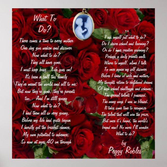 O Que Fazer? Poster para Dia de as mães (Frente)