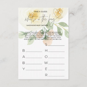 O que há de verde rosa no cartão de Chá de fraldas