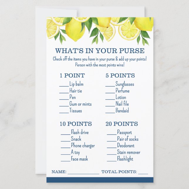 O que há no Jogo do Chá de panela Limão da Bolsa? (Frente)