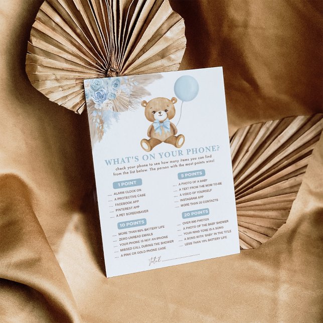 O que há no seu cartão de Chá de fraldas telefônic (Criador carregado)