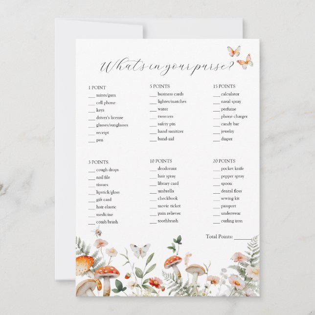 O que há no seu cartão de jogo de Chá (Frente)