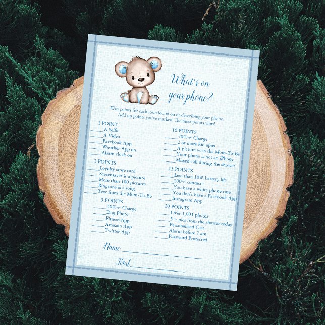 O Que Há No Seu Cartão De Jogo De Urso Castanho Cu (Criador carregado)