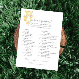 O que há no seu cartão de jogo do bebê