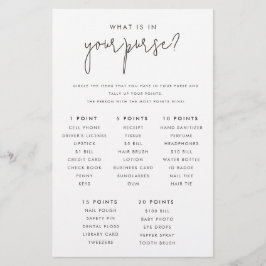 O que há no seu cartão de papel de jogo de Chá de 