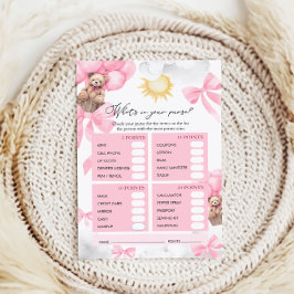 O que há no seu jogo de Chá de fraldas