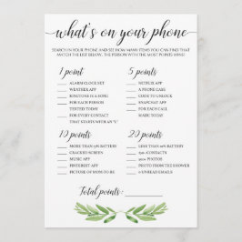 O que há no seu jogo de Chá de fraldas telefônico