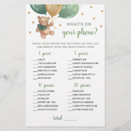 O que há no seu jogo de Chá de fraldas telefônico 