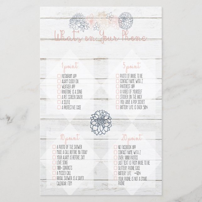 O que há no seu jogo de Chá de panela de Blush do  (Frente)